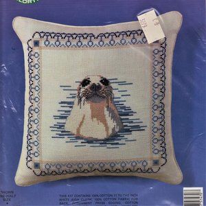 Colortex Counted Cross Stitch Kit Seal Pillow 14"